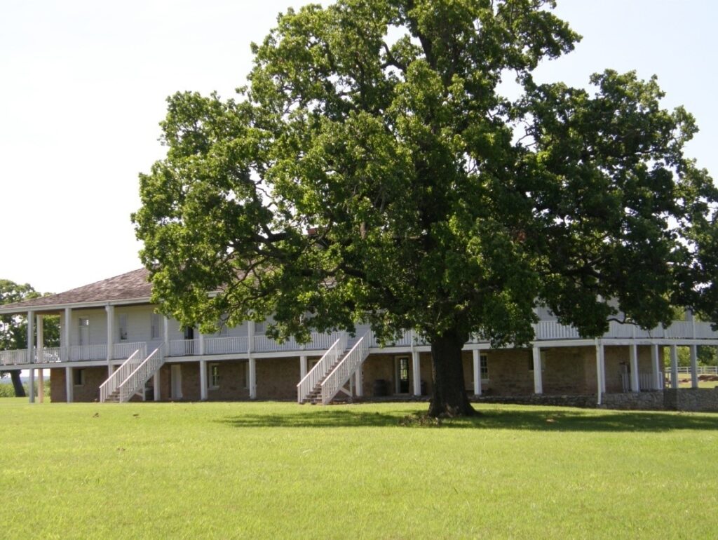 Photo of the south barracks of Fort Washita taken sometime before the fire.