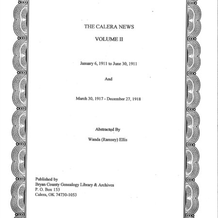 NEWSPAPER EXTRACTIONS-Calera Newspapers, 1911-1918