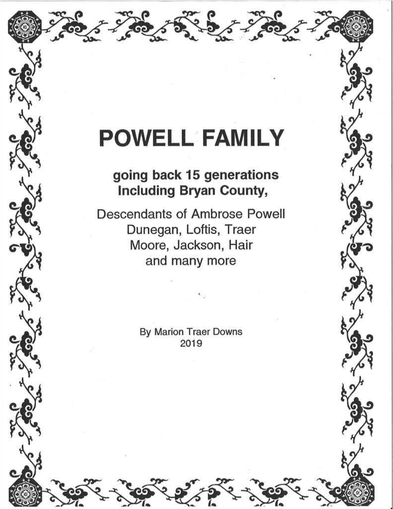 Powell Family History 15 generations