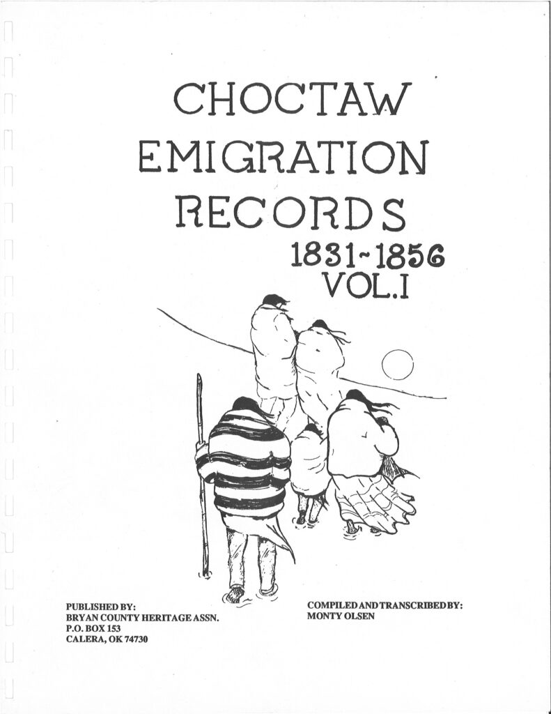 CHOCTAW EMIGRATION RECORDS, Vol. 1